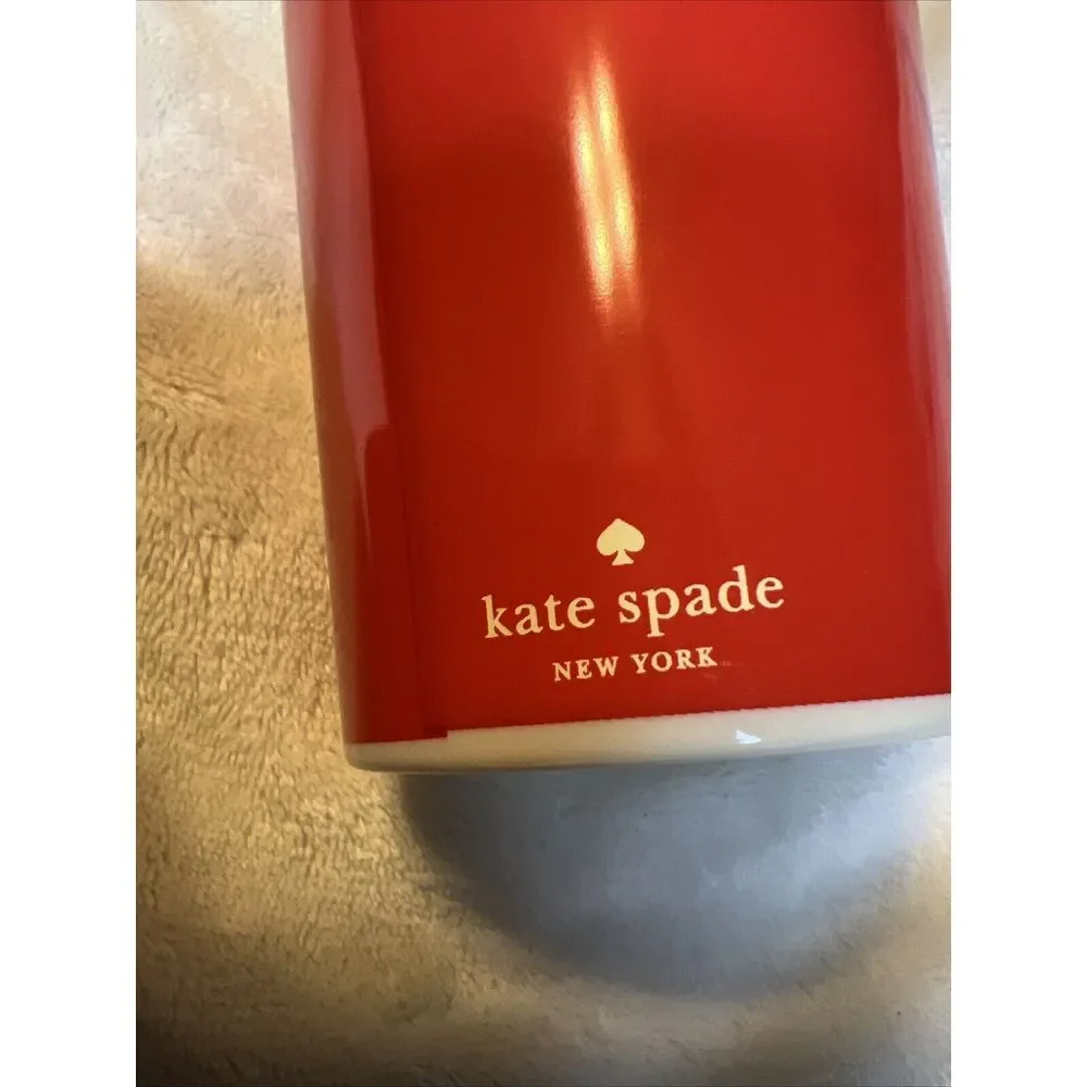 Kate Spade Cold Hands Warm Heart Coffee‎ Thermal Mug Tumbler  New No Tag